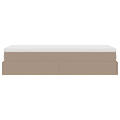 vidaXL Ottoman-Bett mit Matratze Cappuccino-Braun 100x200cm Kunstleder