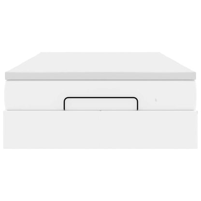 vidaXL Lit ottoman avec matelas blanc 120x200 cm en similicuir