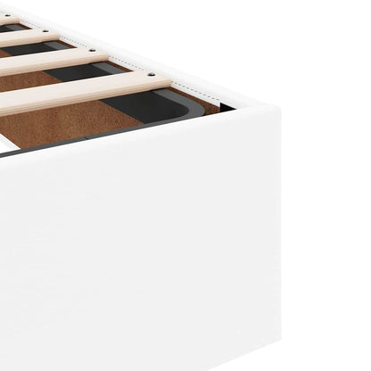 vidaXL Lit ottoman avec matelas Blanc 140x190 cm Similicuir