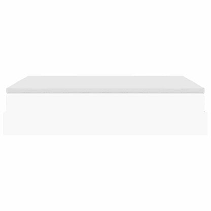 Ottoman-Bett mit Matratze Weiß 140x190 cm Kunstleder