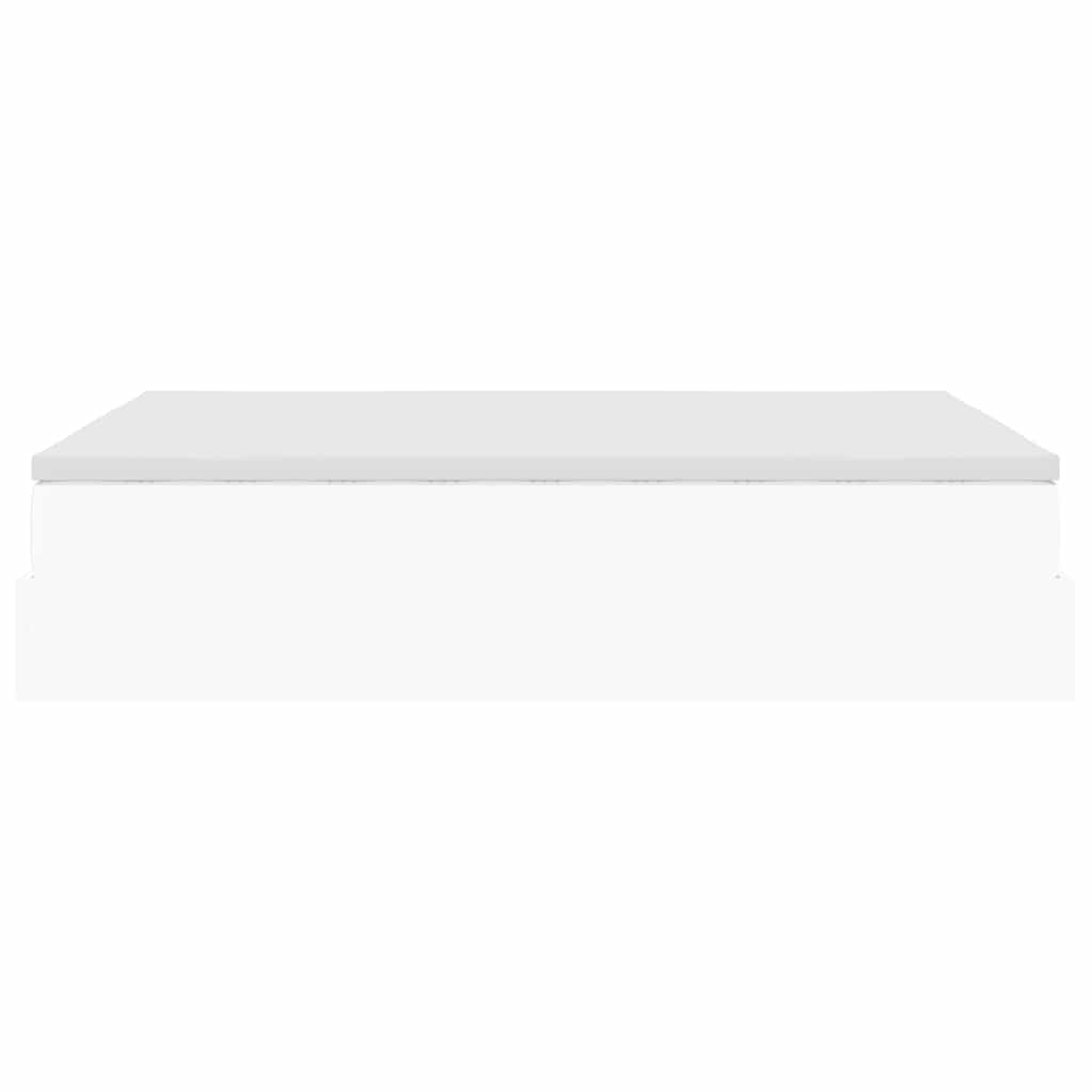 Ottoman-Bett mit Matratze Weiß 140x200 cm Kunstleder