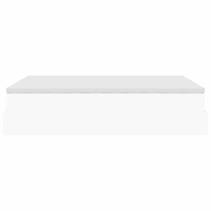 Ottoman-Bett mit Matratze Weiß 140x200 cm Kunstleder