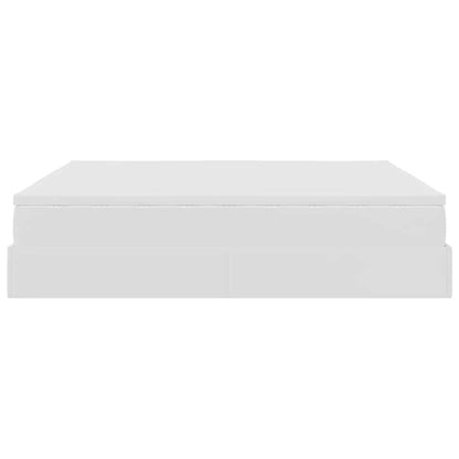 vidaXL Ottoman-Bett mit Matratze Weiß 160x200 cm Kunstleder