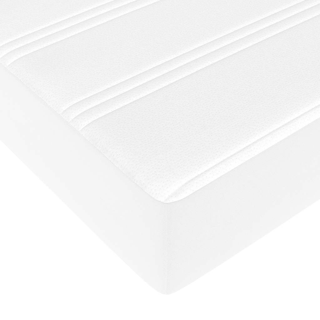 vidaXL Ottoman-Bett mit Matratze Weiß 180x200 cm Kunstleder