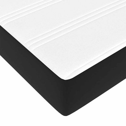 vidaXL Ottoman-Bett mit Matratzen Schwarz 200x200 cm Kunstleder
