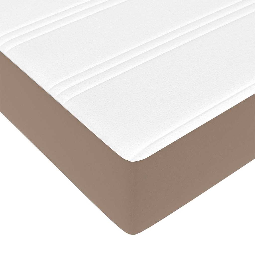 vidaXL Ottoman-Bett mit Matratzen Cappuccino 200x200cm Kunstleder