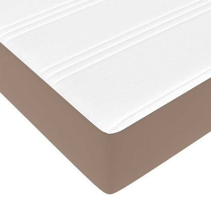 vidaXL Ottoman-Bett mit Matratzen Cappuccino 200x200cm Kunstleder