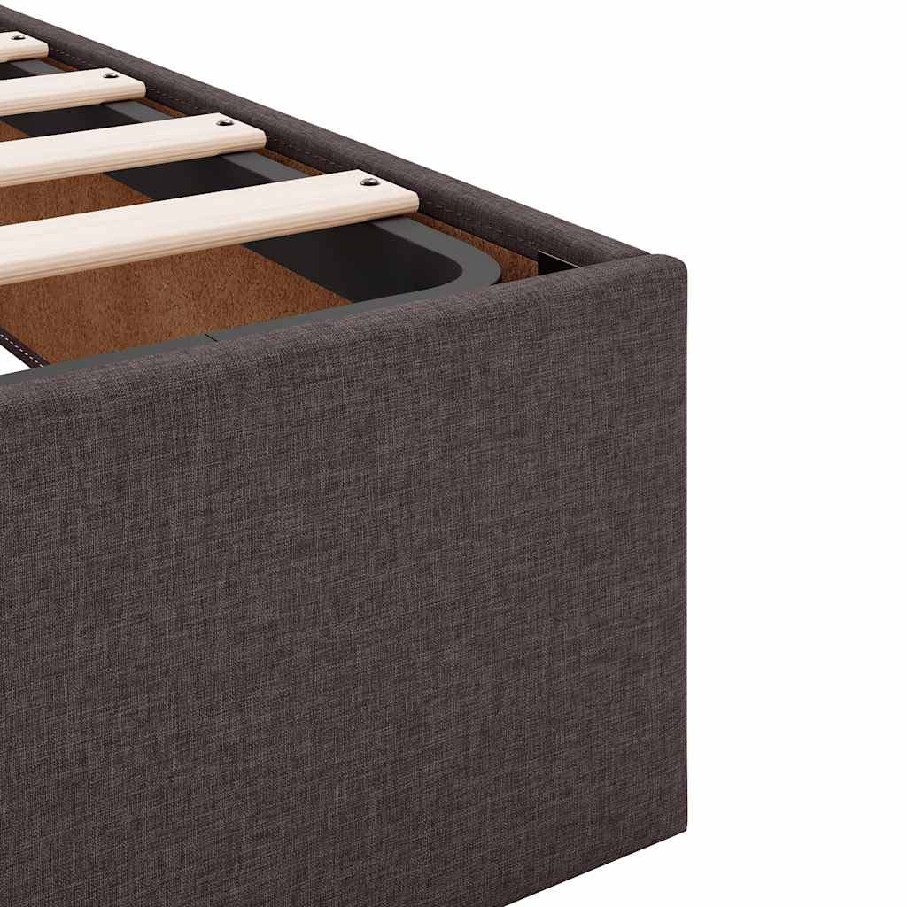 vidaXL Ottoman-Bett mit Matratze Dunkelbraun 80x200 cm Stoff