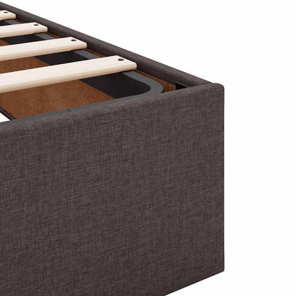 vidaXL Ottoman-Bett mit Matratze Dunkelbraun 80x200 cm Stoff