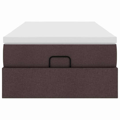 vidaXL Ottoman-Bett mit Matratze Dunkelbraun 80x200 cm Stoff