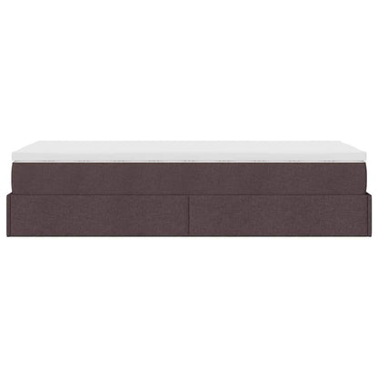 vidaXL Ottoman-Bett mit Matratze Dunkelbraun 80x200 cm Stoff