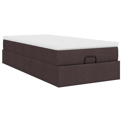 vidaXL Ottoman-Bett mit Matratze Dunkelbraun 80x200 cm Stoff