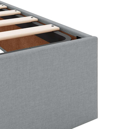 vidaXL Ottoman-Bett mit Matratze Hellgrau 90x190 cm Stoff
