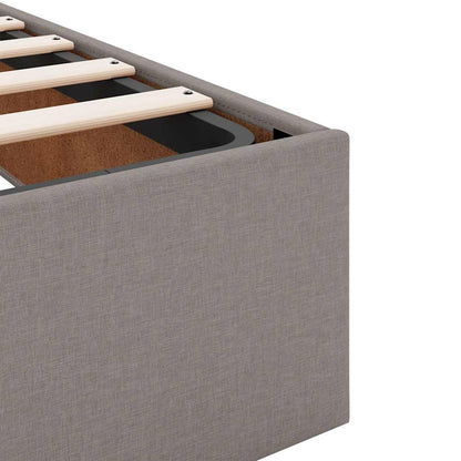 vidaXL Lit ottoman avec matelas taupe 90x190 cm tissu