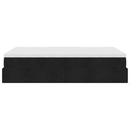 vidaXL Ottoman-Bett mit Matratze Schwarz 120x200 cm Stoff