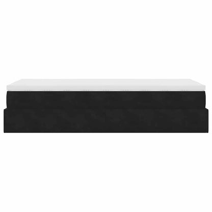 vidaXL Ottoman-Bett mit Matratze Schwarz 100x200 cm Samt