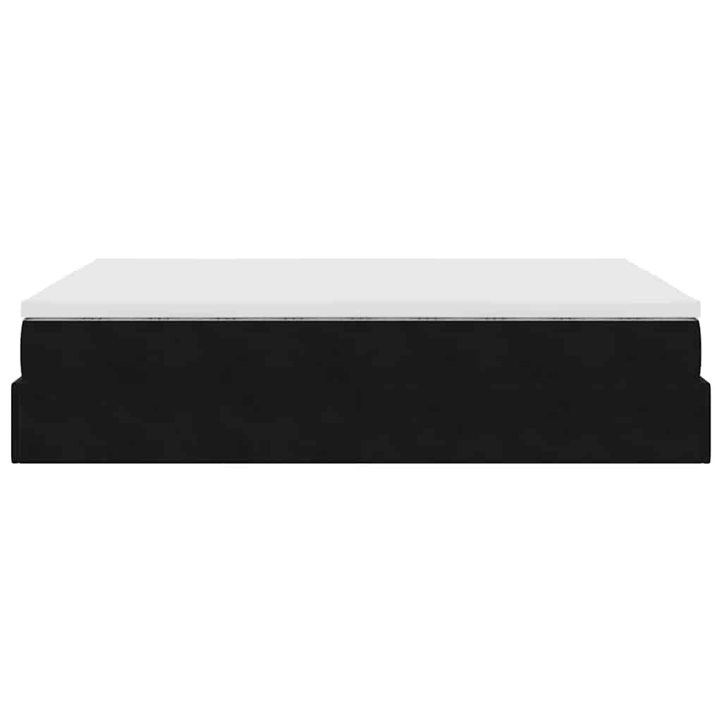 vidaXL Ottoman-Bett mit Matratze Schwarz 140x190 cm Samt