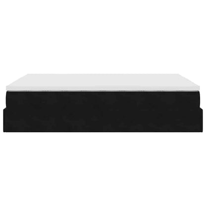 vidaXL Ottoman-Bett mit Matratze Schwarz 140x190 cm Samt