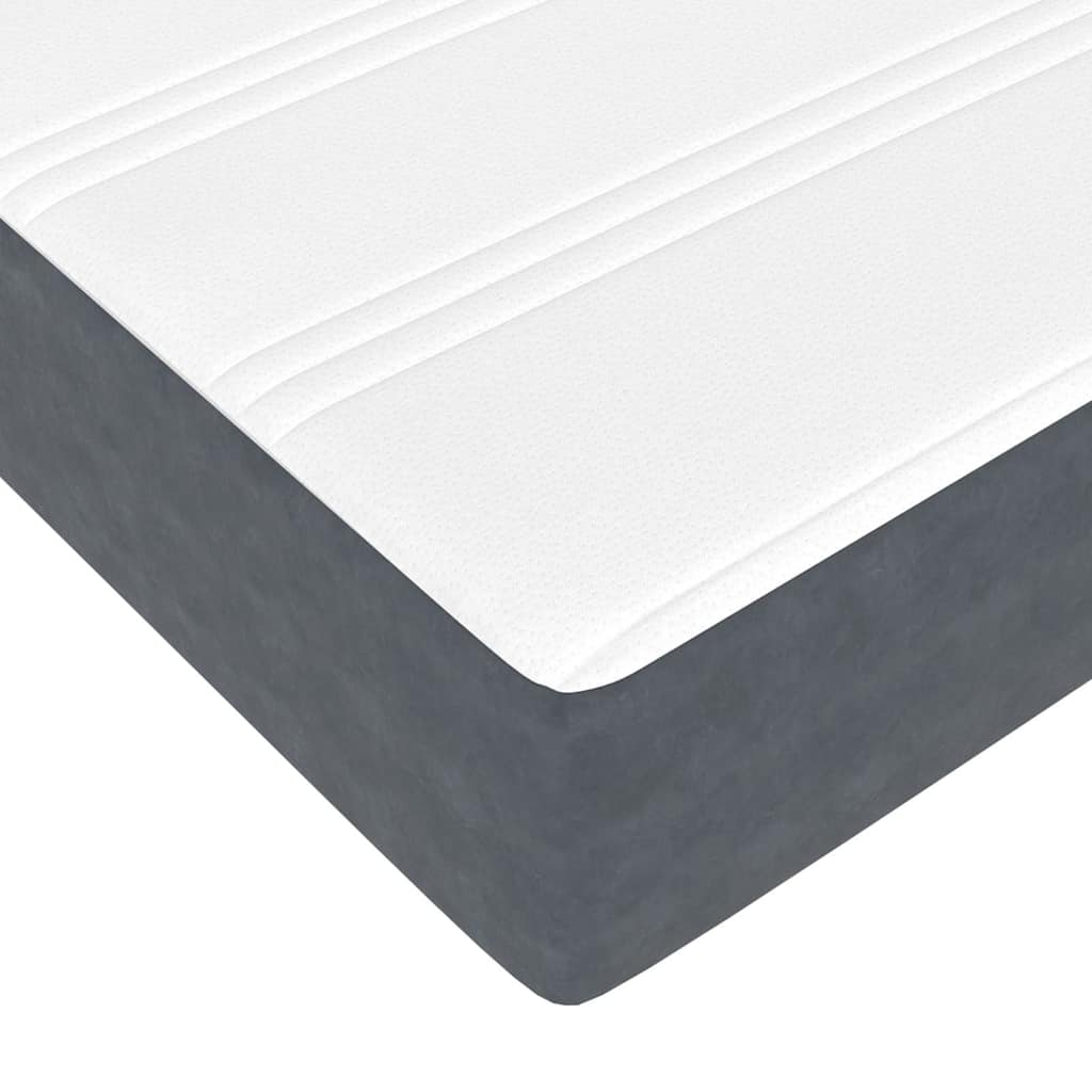 vidaXL Ottoman-Bett mit Matratze Dunkelgrau 140x200 cm Samt
