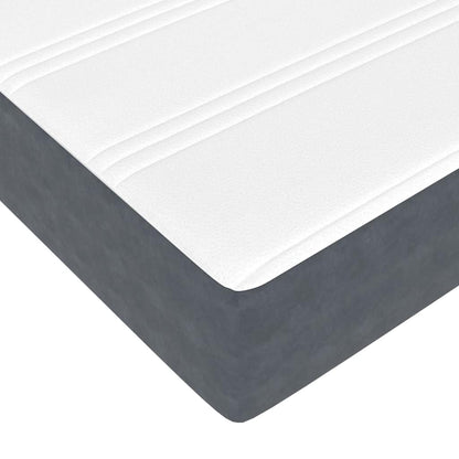 vidaXL Ottoman-Bett mit Matratze Dunkelgrau 140x200 cm Samt