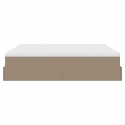 vidaXL Ottoman-Bett mit Matratzen Cappuccino 180x200cm Kunstleder