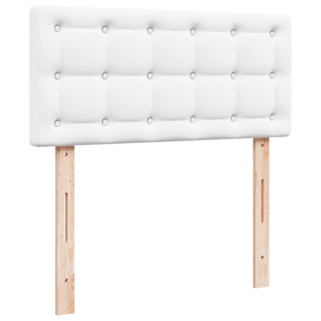 vidaXL Ottoman-Bett mit Matratze Weiß 80x200 cm Kunstleder