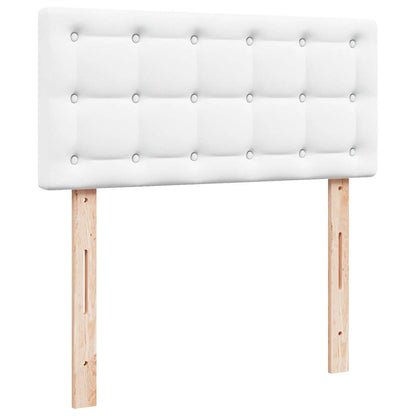 vidaXL Ottoman-Bett mit Matratze Weiß 80x200 cm Kunstleder
