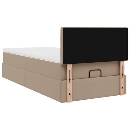 vidaXL Ottoman-Bett mit Matratze Cappuccino-Braun 80x200 cm Kunstleder