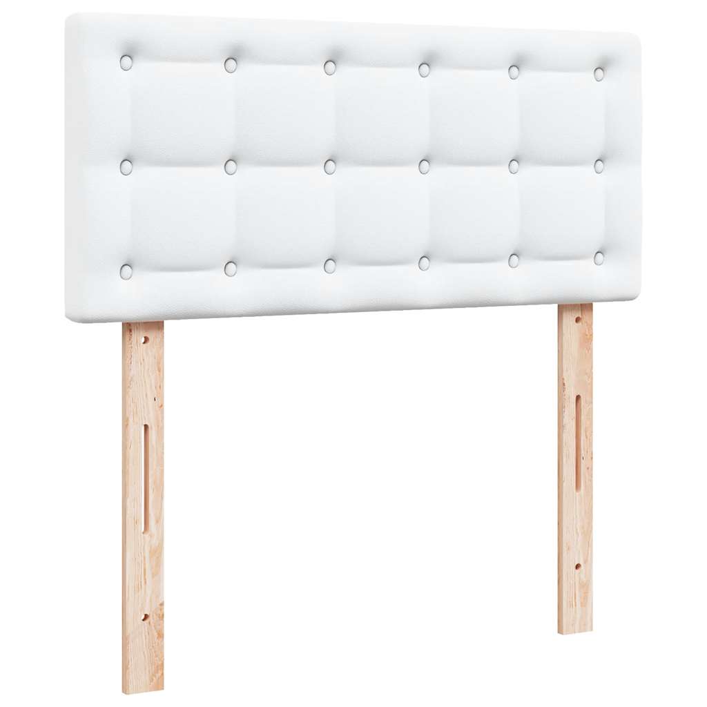 vidaXL Ottoman-Bett mit Matratze Weiß 90x190 cm Kunstleder