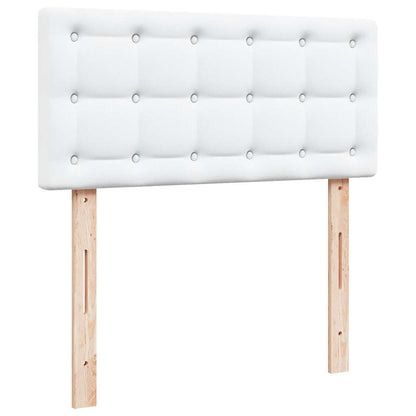 vidaXL Ottoman-Bett mit Matratze Weiß 90x190 cm Kunstleder