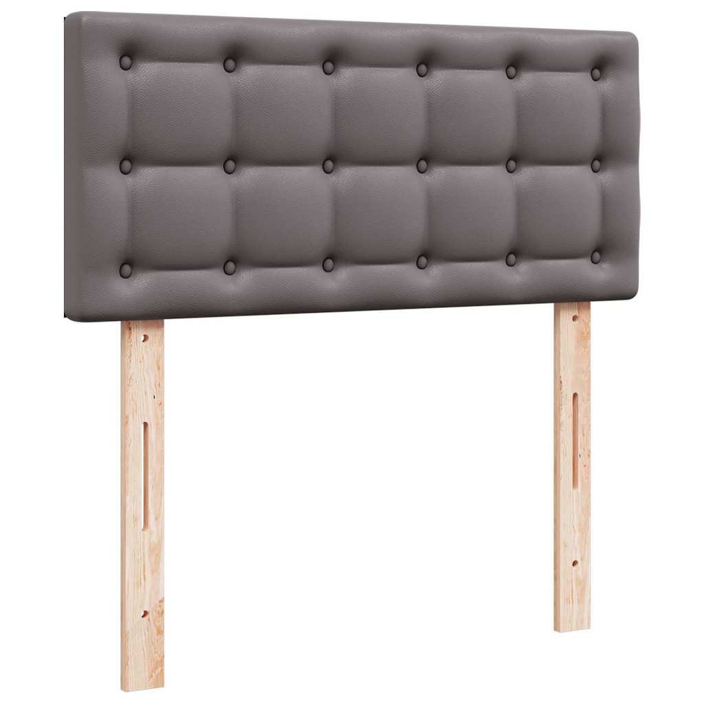 vidaXL Ottoman-Bett mit Matratze Grau 90x190 cm Kunstleder