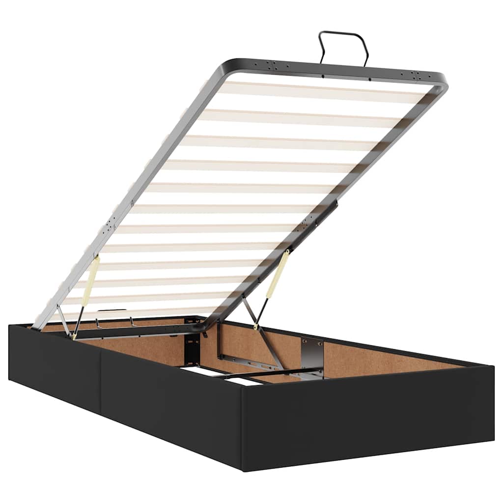 vidaXL Lit Ottomane avec matelas Noir 100x200 cm Similicuir
