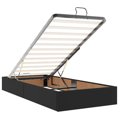 vidaXL Lit Ottomane avec matelas Noir 100x200 cm Similicuir