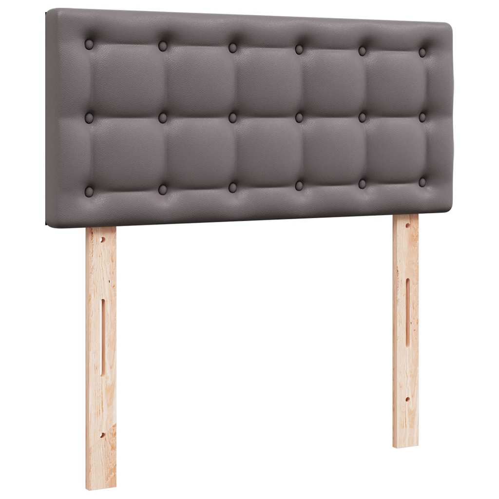 vidaXL Ottoman-Bett mit Matratze Grau 100x200 cm Kunstleder