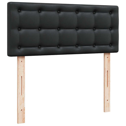 vidaXL Ottoman-Bett mit Matratze Schwarz 120x190 cm Kunstleder