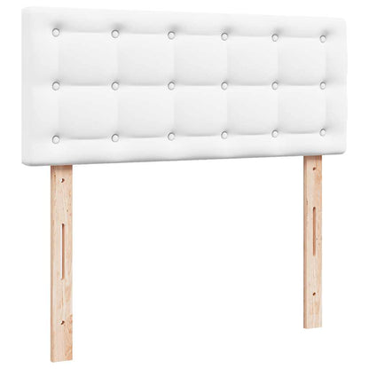 vidaXL Ottoman-Bett mit Matratze Weiß 120x190 cm Kunstleder