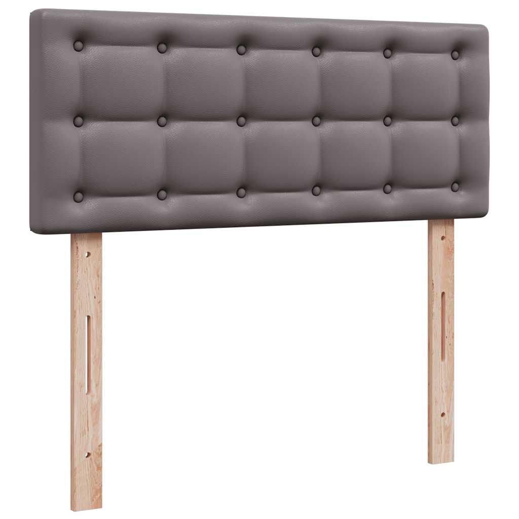 vidaXL Ottoman-Bett mit Matratze Grau 120x190 cm Kunstleder