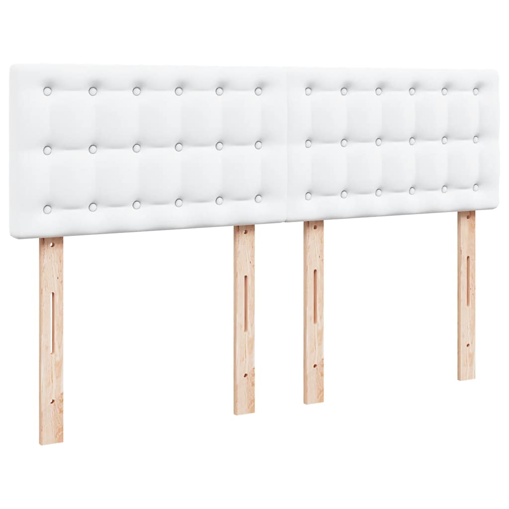 vidaXL Ottoman-Bett mit Matratze Weiß 140x190 cm Kunstleder