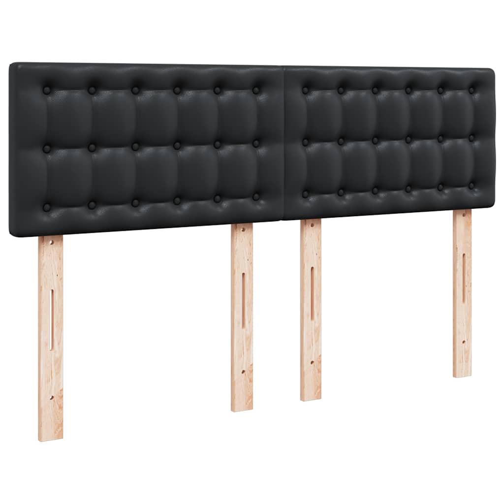 vidaXL Ottoman-Bett mit Matratze Schwarz 140x200 cm Kunstleder