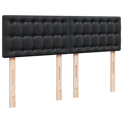 vidaXL Ottoman-Bett mit Matratze Schwarz 140x200 cm Kunstleder