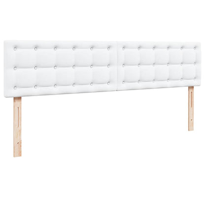 Ottoman-Bett mit Matratze Weiß 160x200 cm Kunstleder