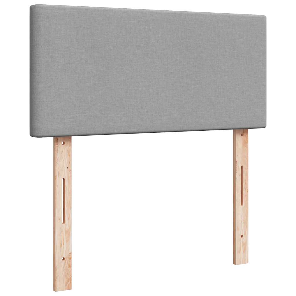 vidaXL Ottoman-Bett mit Matratze Hellgrau 90x200 cm Stoff
