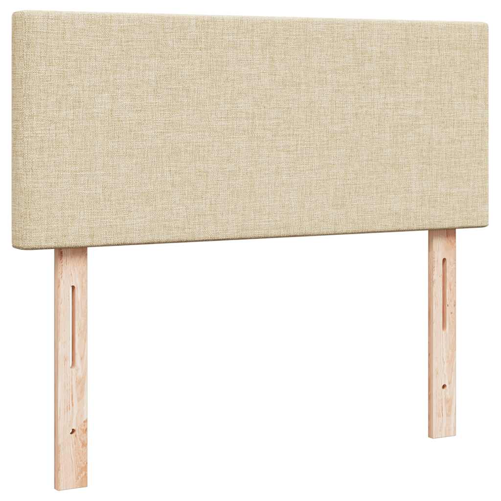vidaXL Ottoman-Bett mit Matratze Creme 120x190 cm Stoff