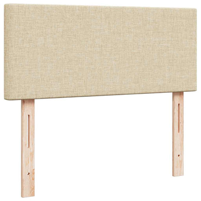 vidaXL Lit de repos avec matelas crème 120x200 cm Tissu