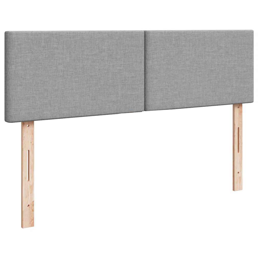 vidaXL Ottoman-Bett mit Matratze Hellgrau 140x190 cm Stoff