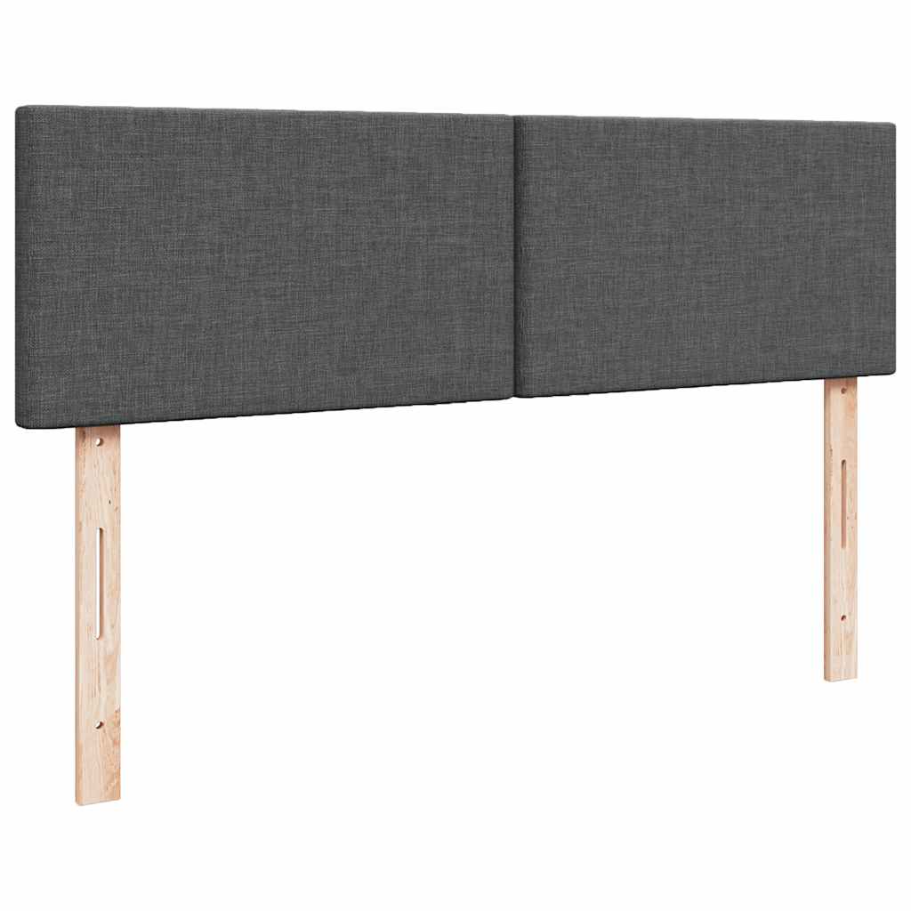 vidaXL Ottoman-Bett mit Matratze Dunkelgrau 140x200 cm Stoff