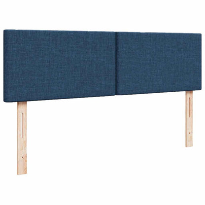vidaXL Ottoman-Bett mit Matratze Blau 140x200 cm Stoff