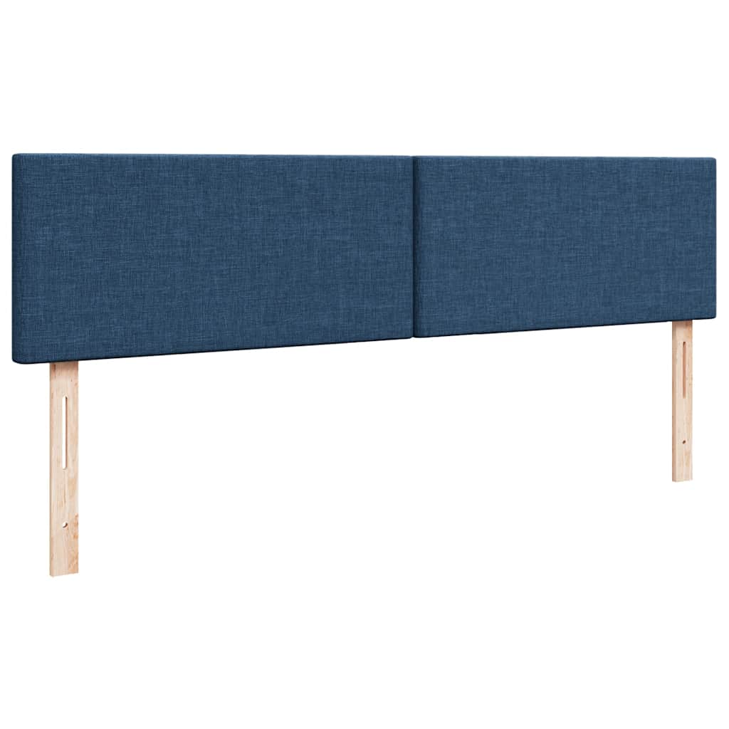 Ottoman-Bett mit Matratze Blau 200x200 cm Stoff