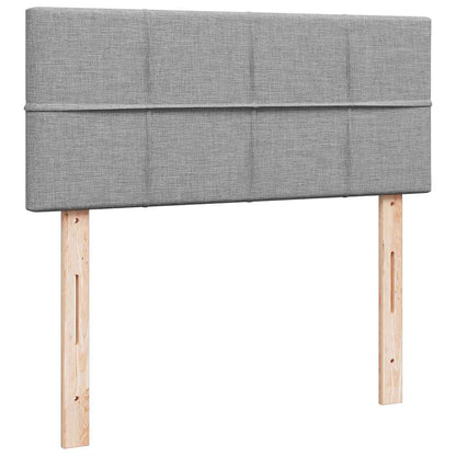 vidaXL Ottoman-Bett mit Matratze Hellgrau 120x190 cm Stoff