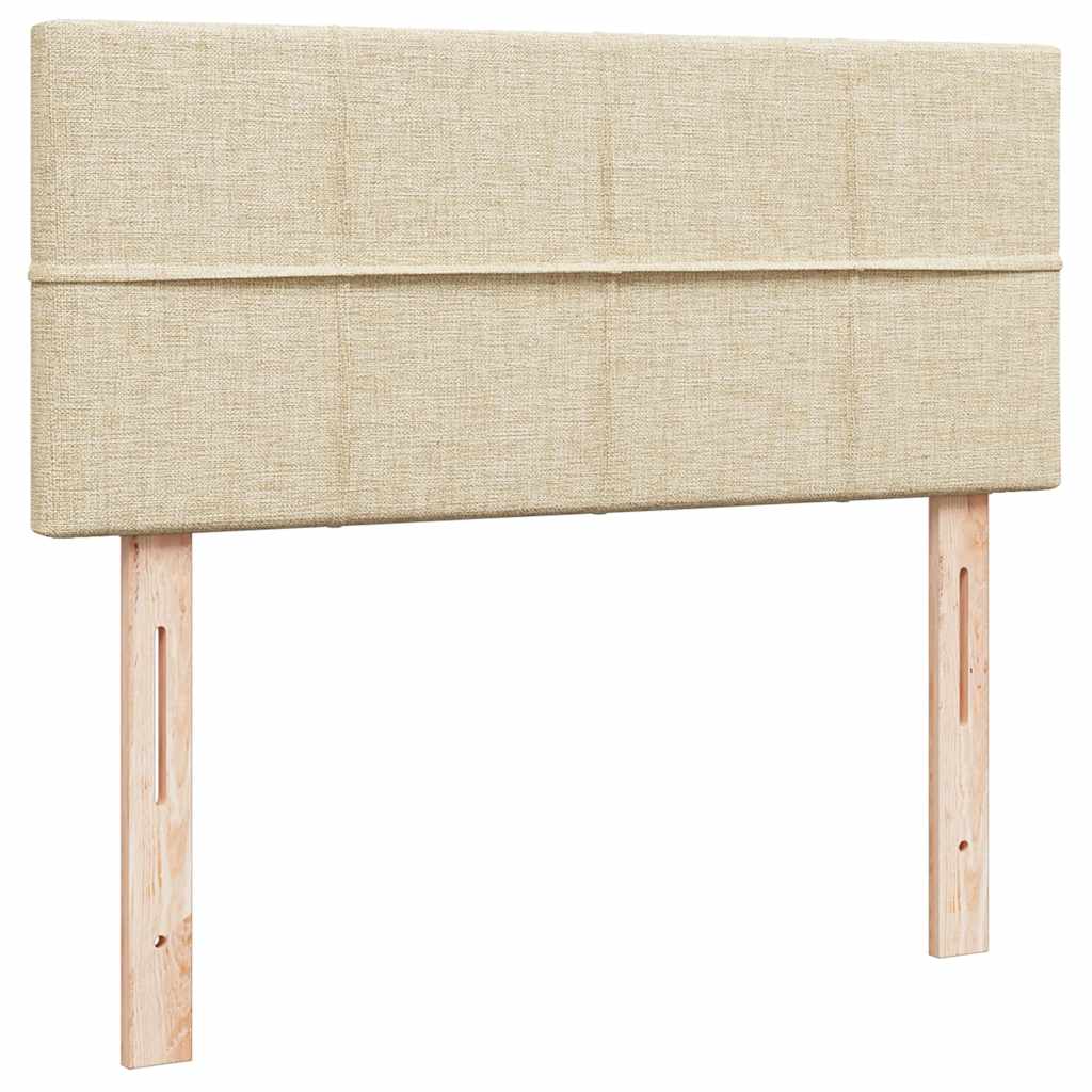 vidaXL Ottoman-Bett mit Matratze Creme 120x190 cm Stoff
